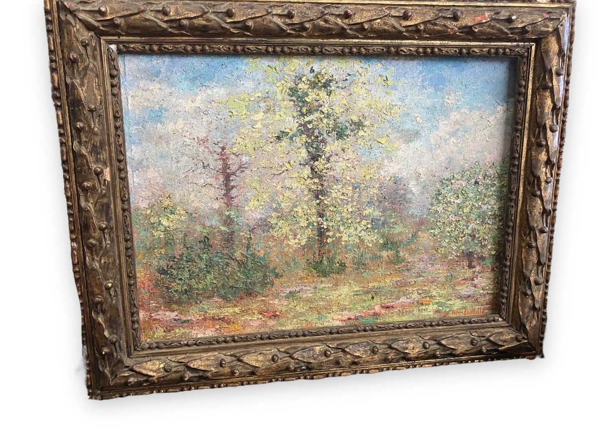 Impressionist Landscape Painting Oil On Canvas Signed Henri Landelle-photo-2