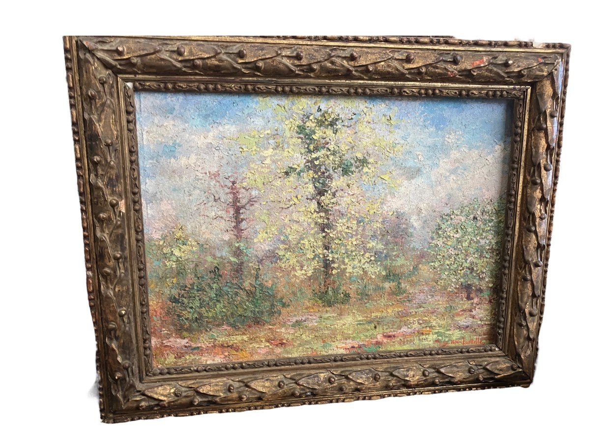 Impressionist Landscape Painting Oil On Canvas Signed Henri Landelle