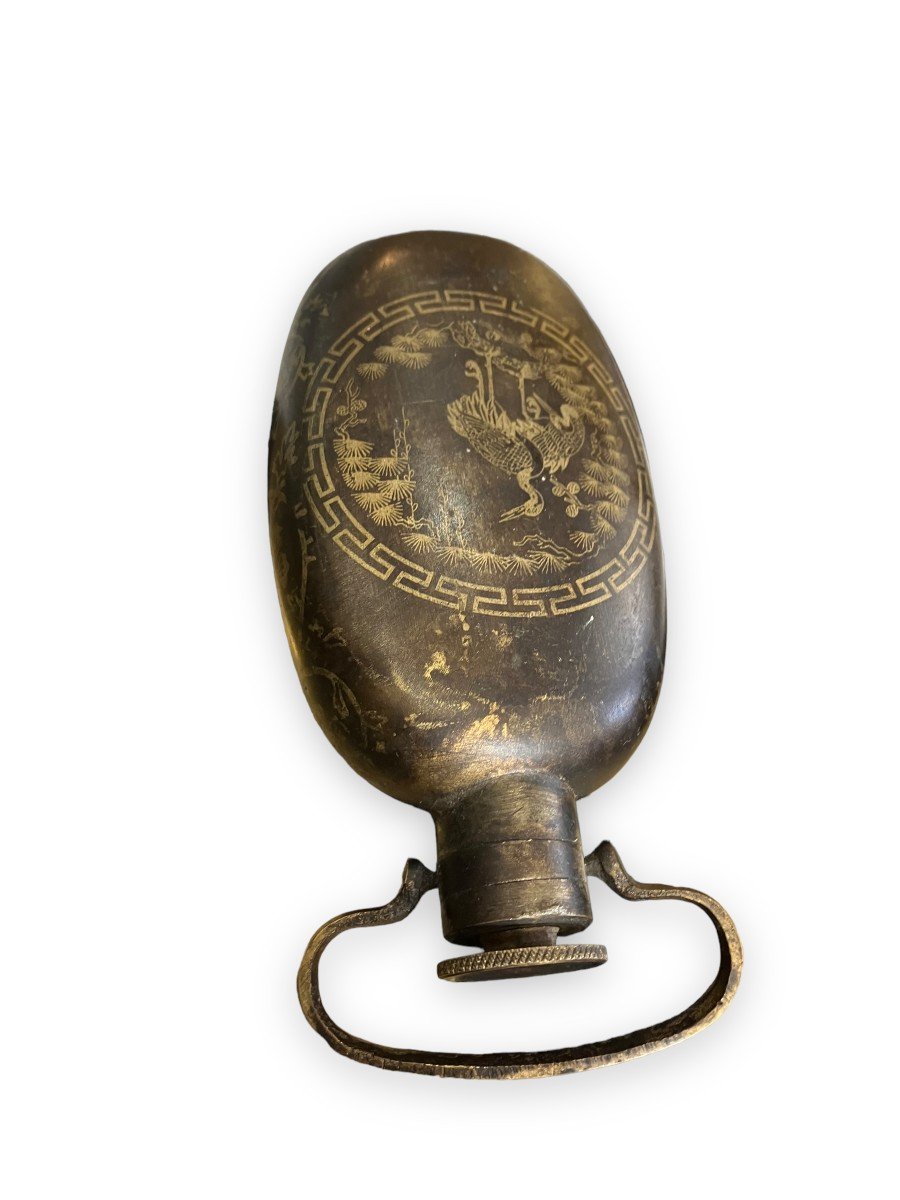 Ancien Chauffe-main Chinois En Bronze époque XIXeme bouillote-photo-4