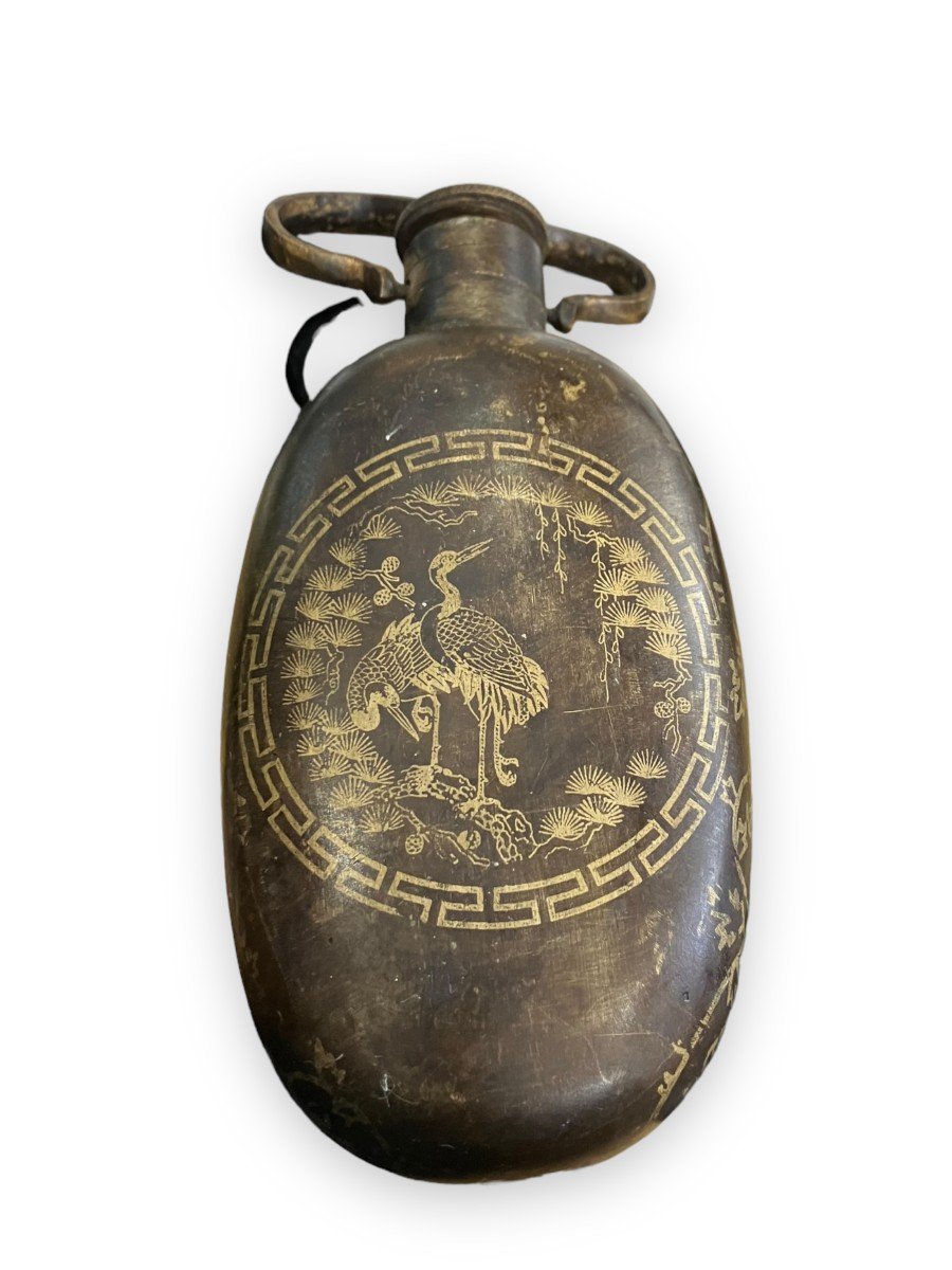 Ancien Chauffe-main Chinois En Bronze époque XIXeme bouillote