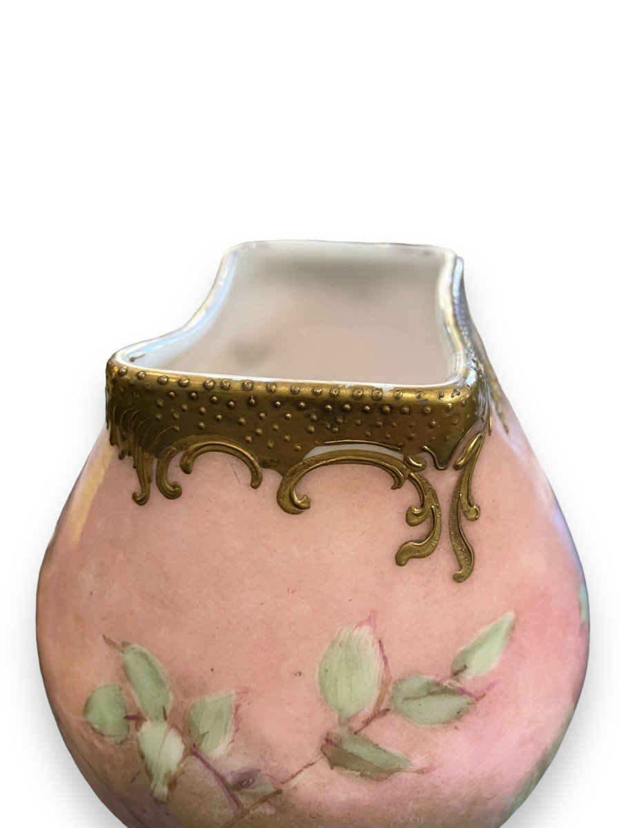 XIXth Century Painted And Gilded Porcelain Vase-photo-4