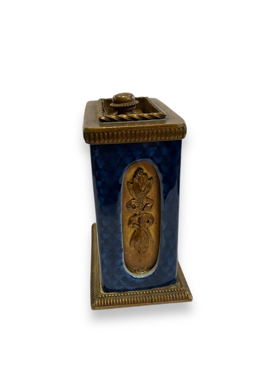 Rectangular Box In Enameled Porcelain And Bronze-photo-6