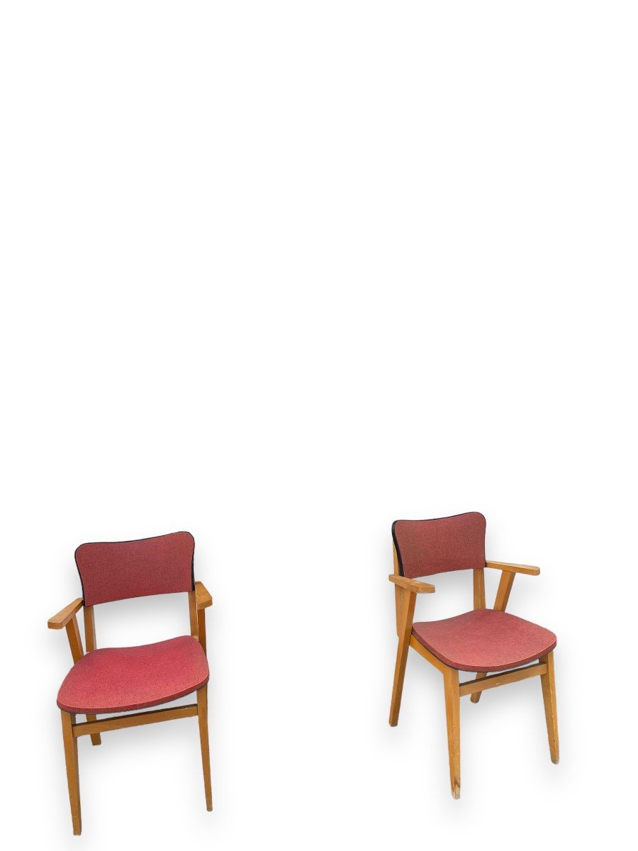 Pair Of Midcentury Armchairs In The Taste Of Lajos Kozma And Arne Wahle Iversen-photo-3