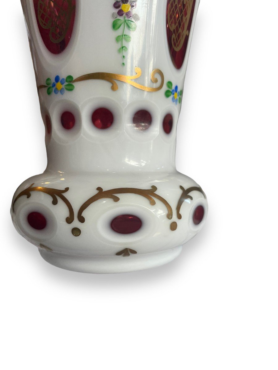 Overlay Napoleon III Crystal Vase-photo-1