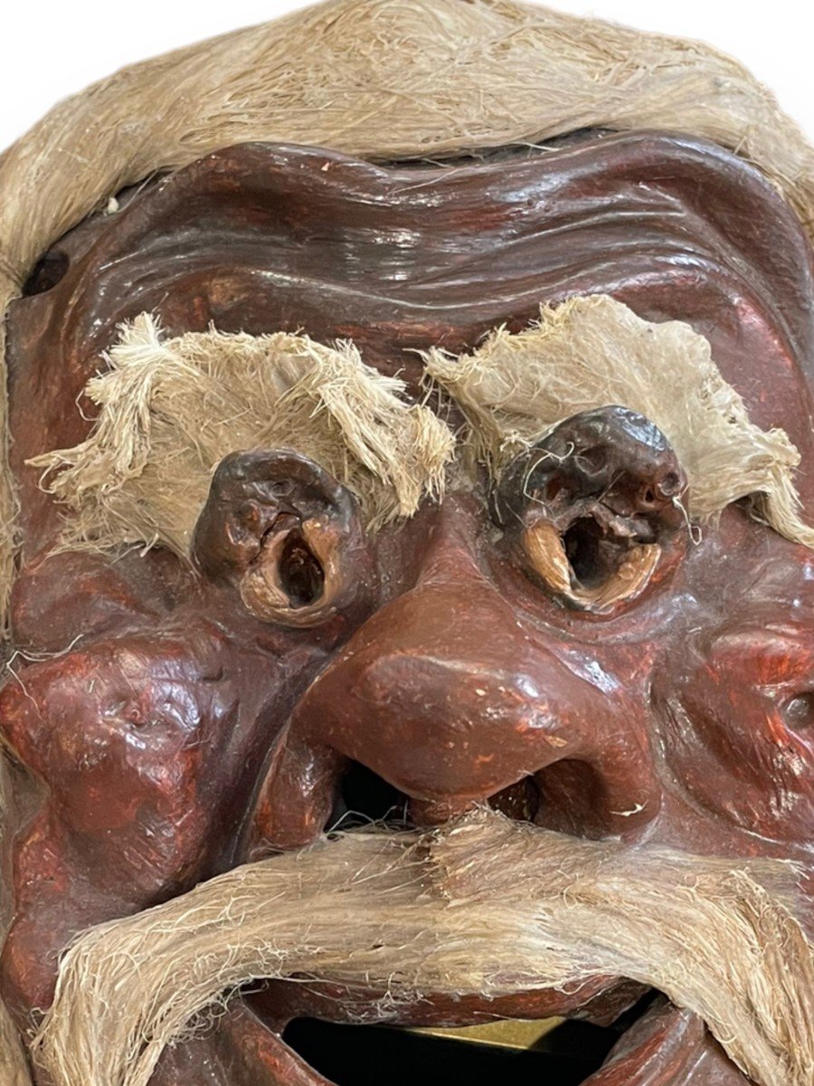 Gaulish Mask Head In Terracotta By Gabriel Jenny-photo-2