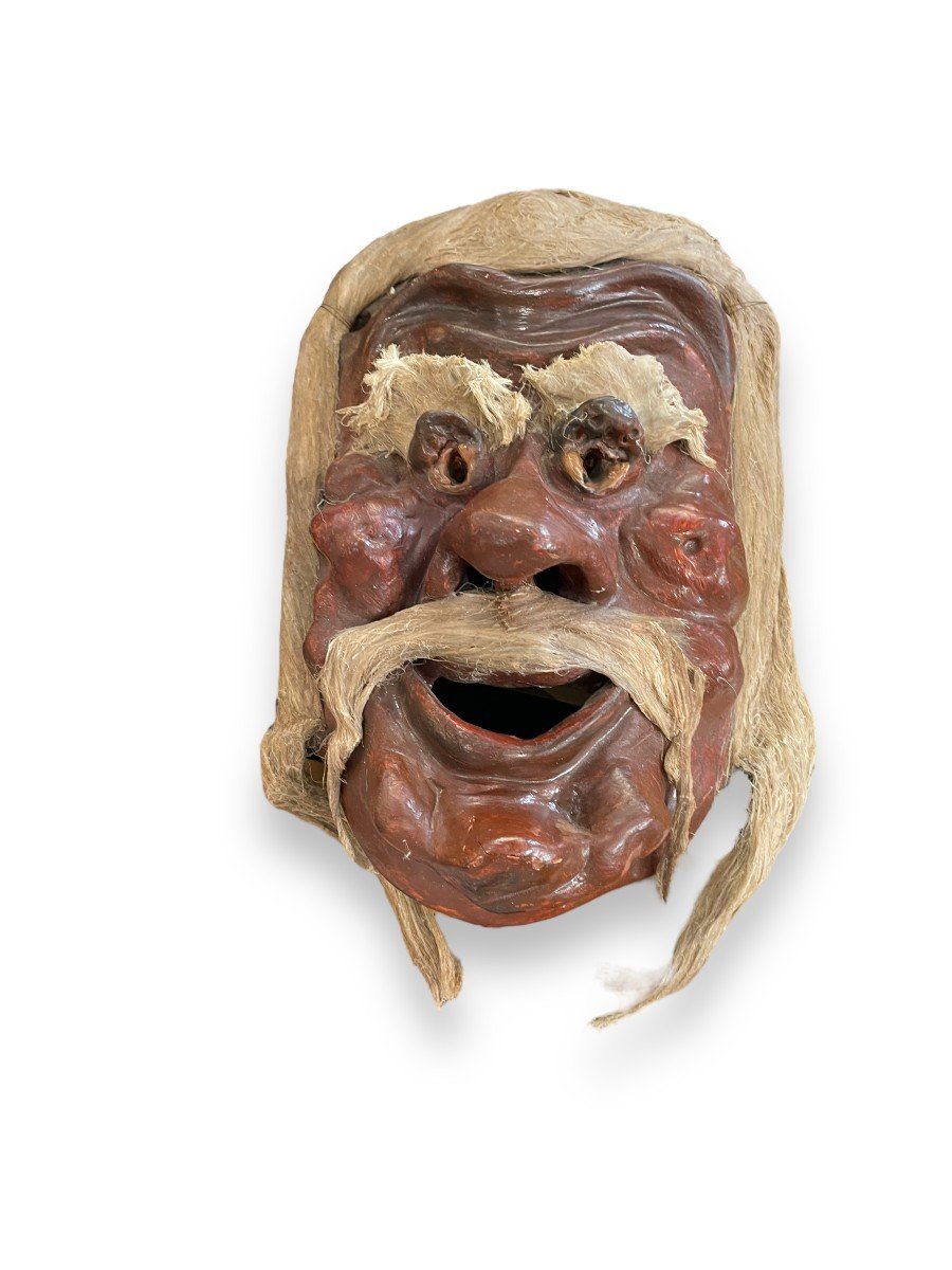 Gaulish Mask Head In Terracotta By Gabriel Jenny-photo-1