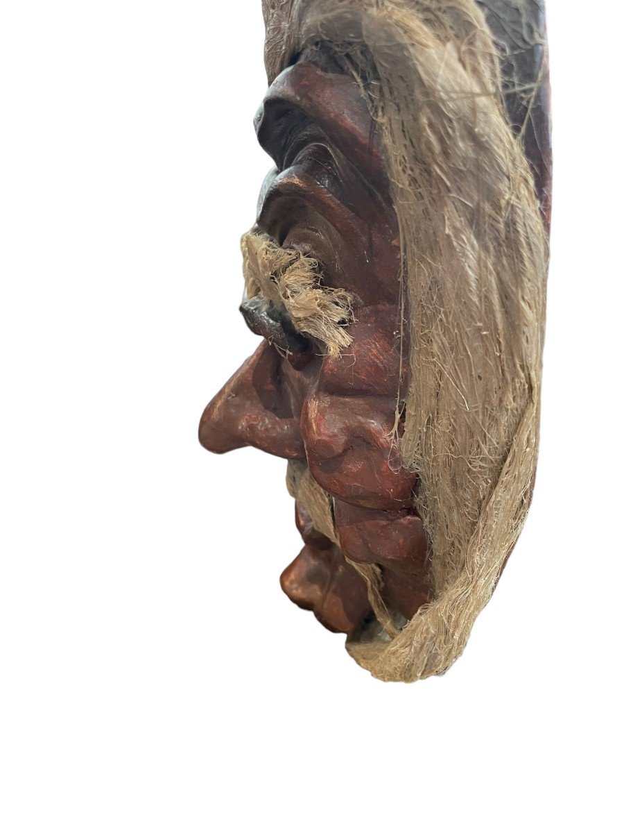 Gaulish Mask Head In Terracotta By Gabriel Jenny-photo-7