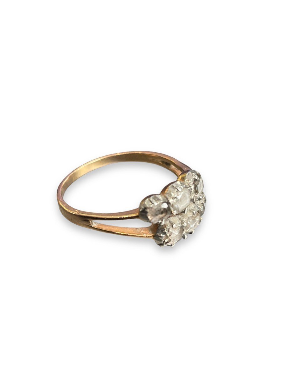 Ring In 18 Carat Gold And Rose Cut Diamonds-photo-2