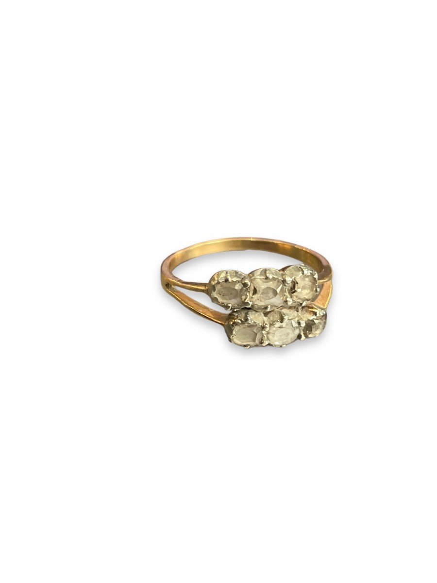 Ring In 18 Carat Gold And Rose Cut Diamonds-photo-2