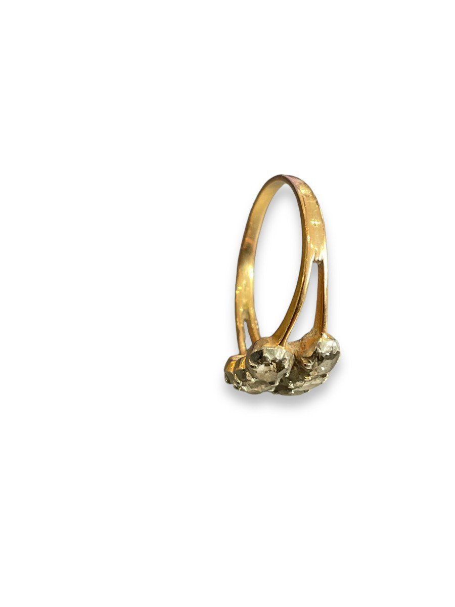 Ring In 18 Carat Gold And Rose Cut Diamonds-photo-6