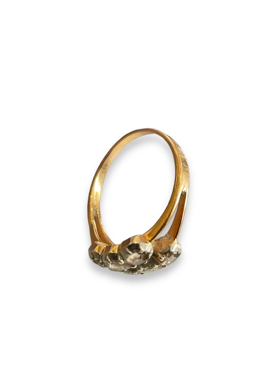 Ring In 18 Carat Gold And Rose Cut Diamonds-photo-7