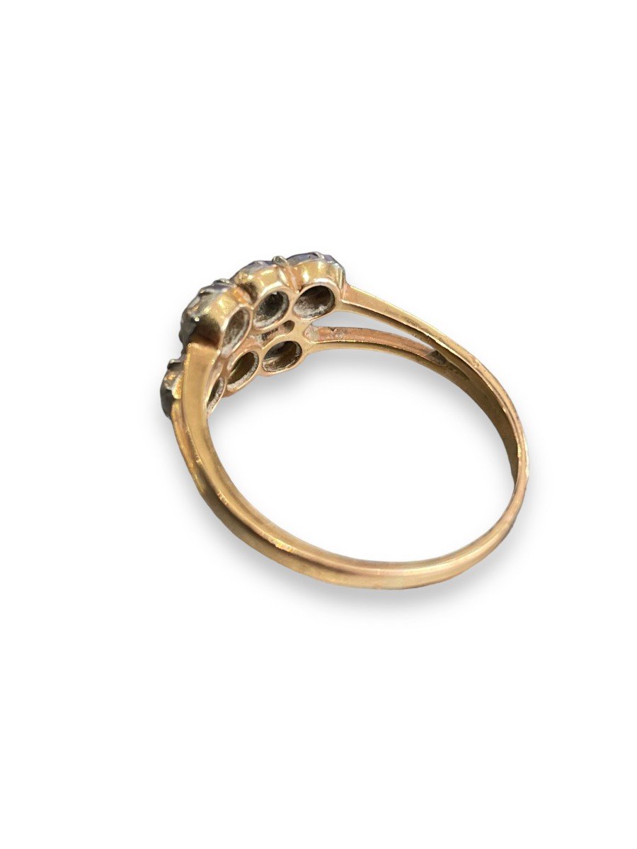 Ring In 18 Carat Gold And Rose Cut Diamonds-photo-8