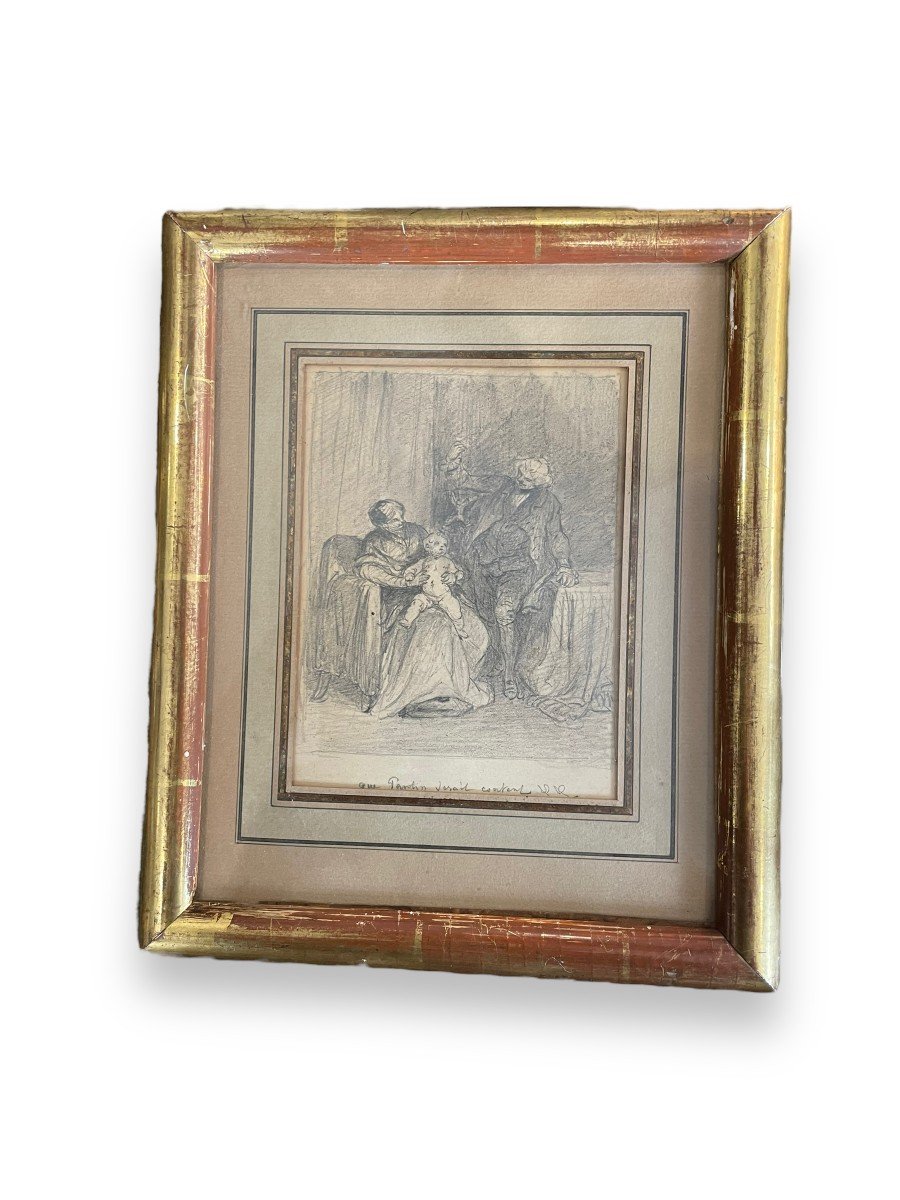 Paire De Dessins Attribués à Théophile Fragonard-photo-4