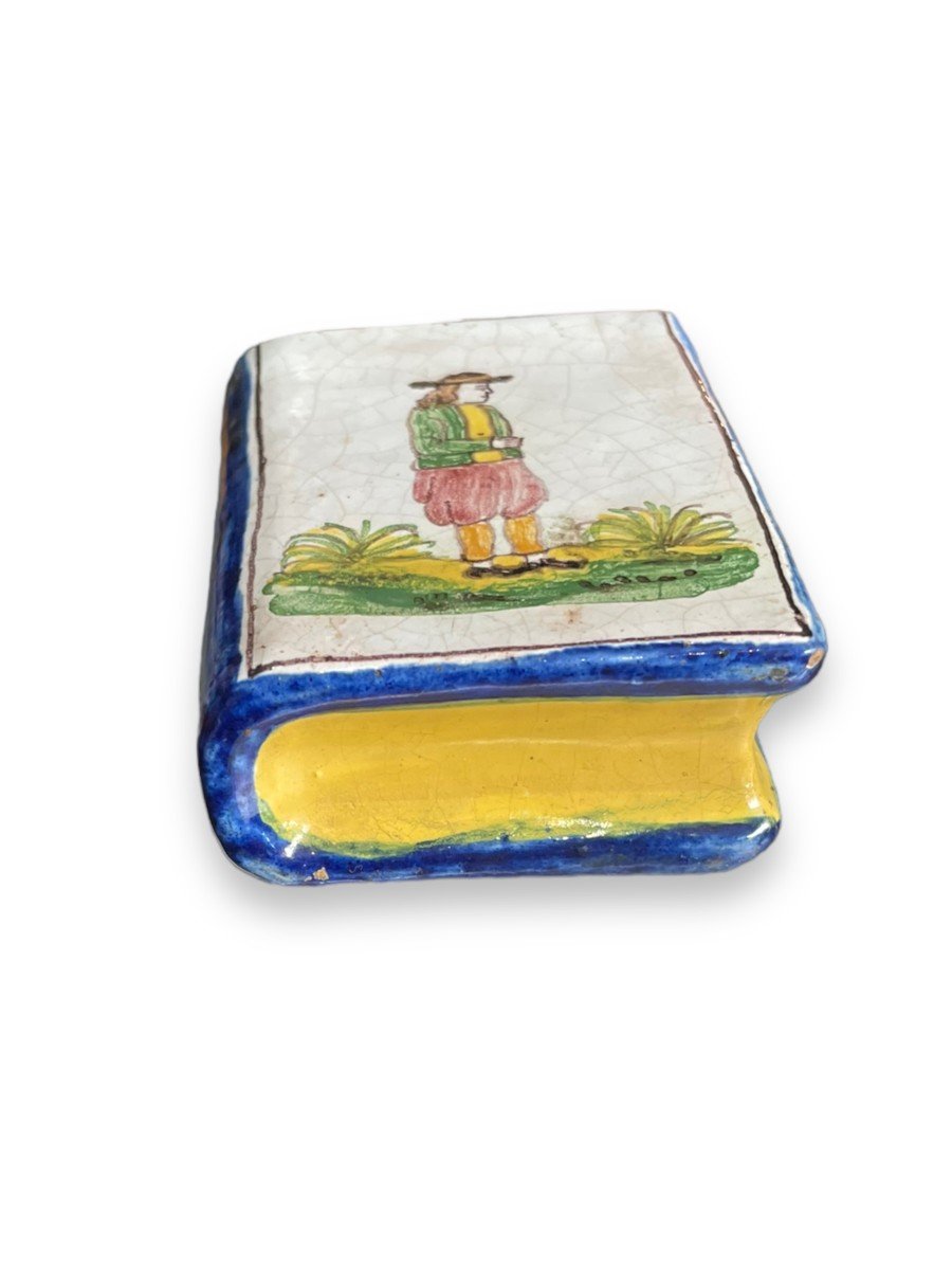 Secouette Snuff Box In Earthenware From Quimper Nineteenth-photo-7