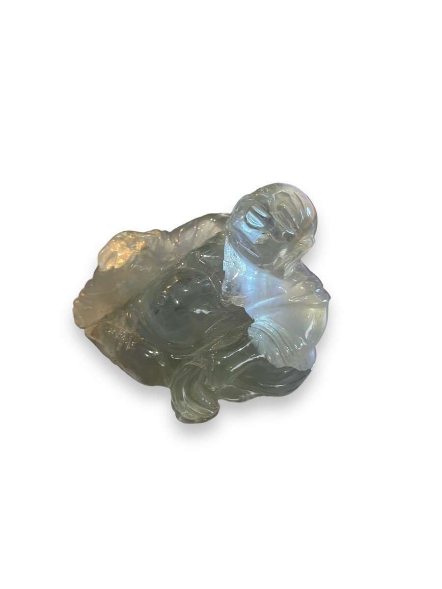 Bouddha En Fluorite Verte-photo-4