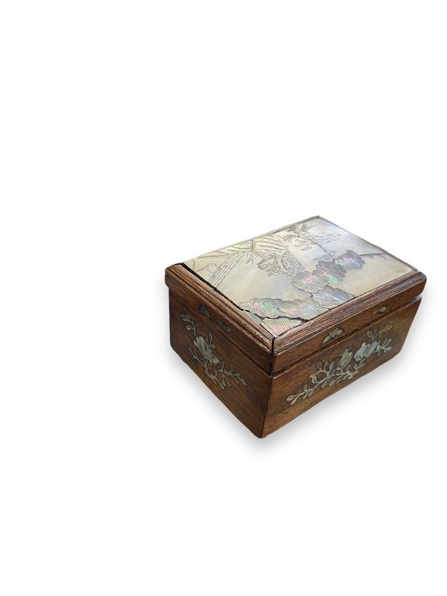 Indochinese Box In Mother Of Pearl And Rosewood Box-photo-7