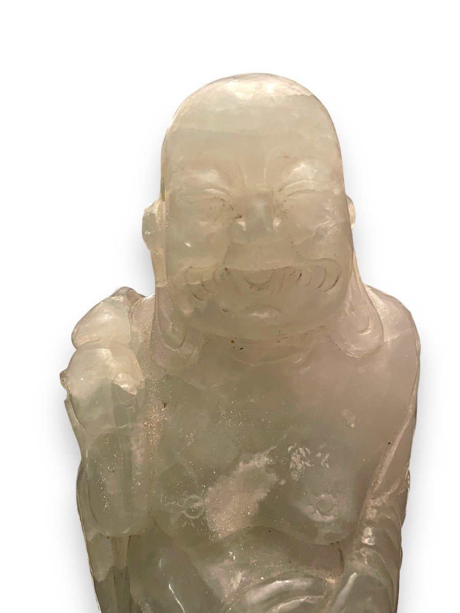 Huge Buddha Statue In Cut Rock Crystal-photo-3