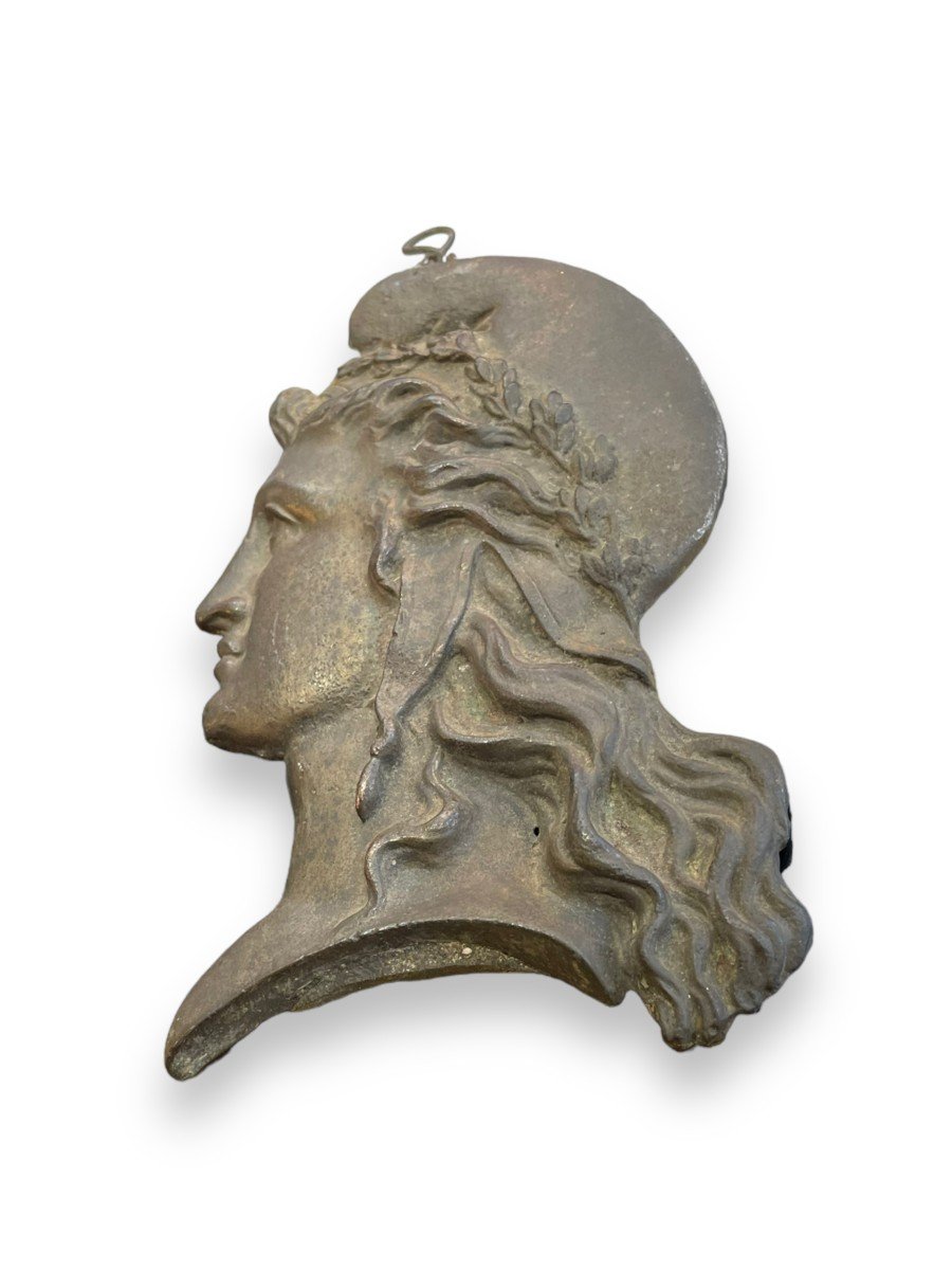 Important Profile Of Marianne, Early 19th Century In Bronze-photo-3