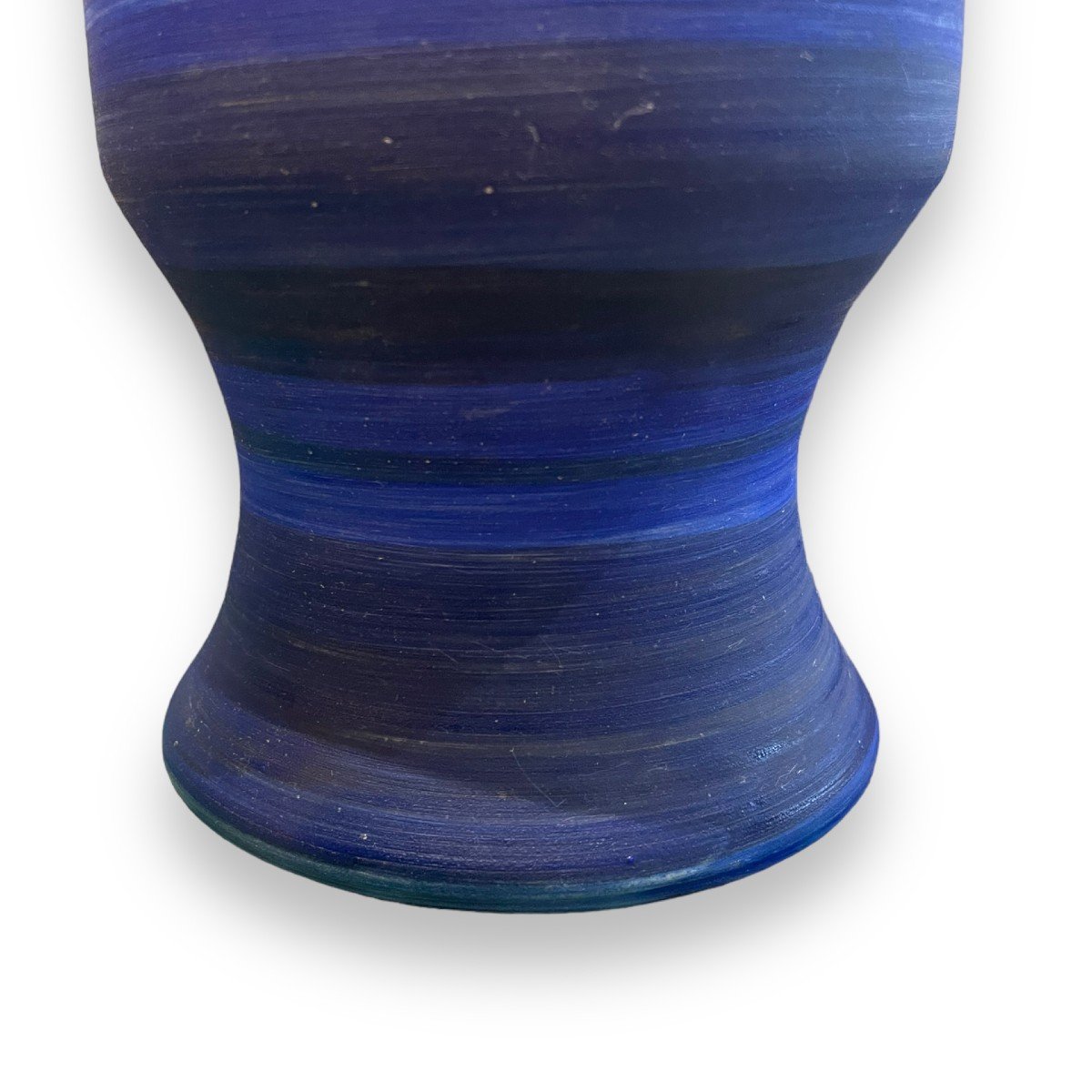 Georges Cueille Vase Bleu à Décor Tournant-photo-2