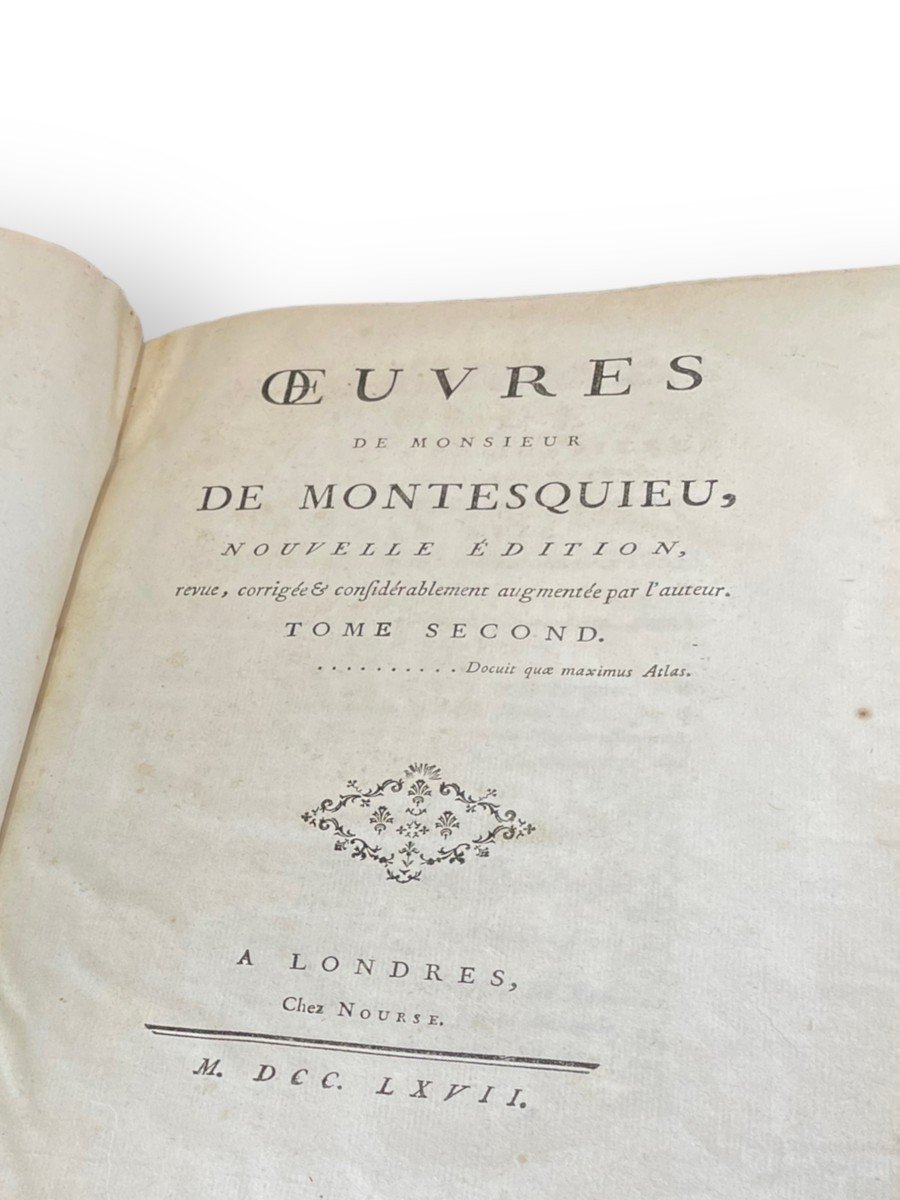 The Works Of Montesquieu Set Of Three Volumes Dated 1767-photo-2