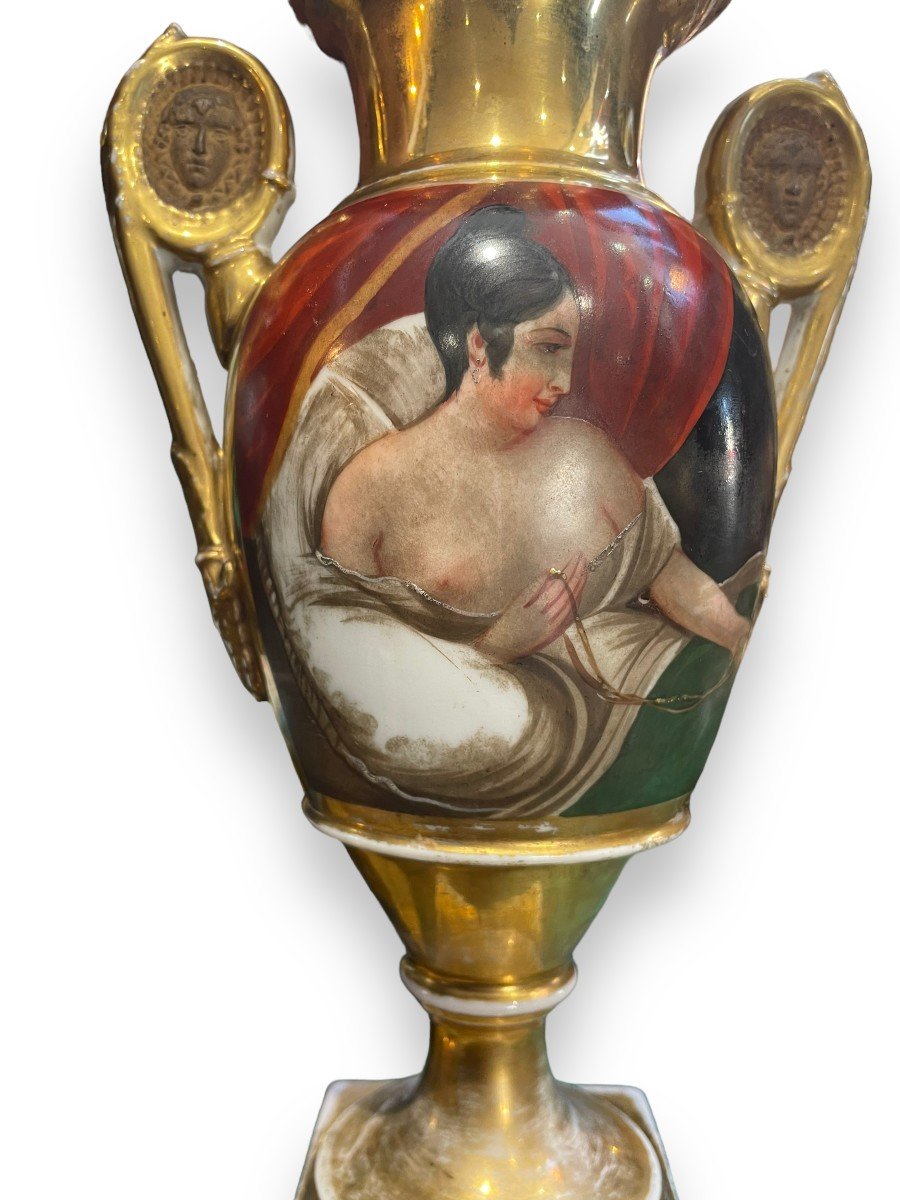 Erotica Curiosa Pair Of Porcelain Vases From Paris-photo-3