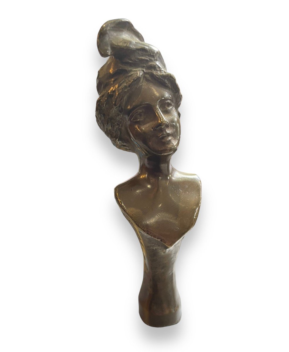 Bust Of Marianne In Bronze By E. Moselli