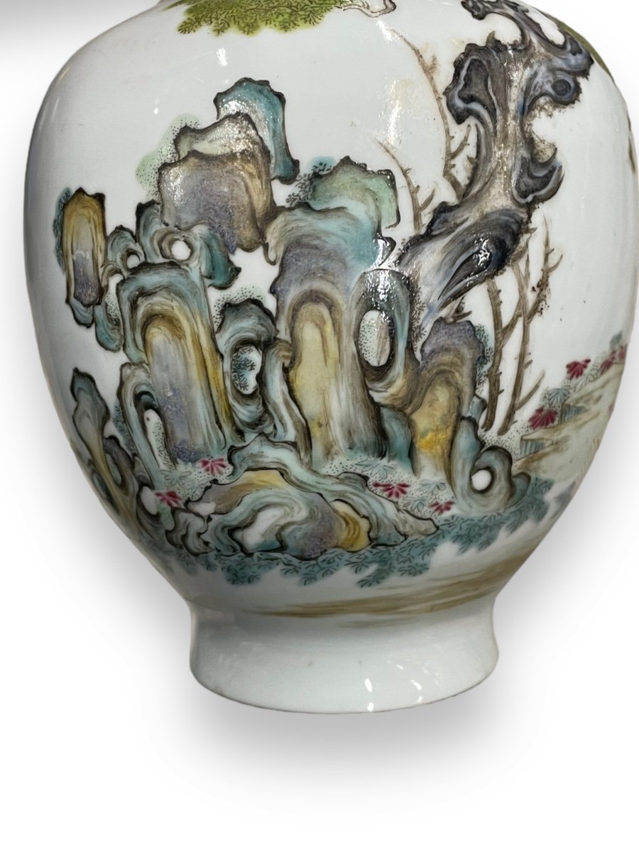 Chinese Porcelain Vase Late 18th Century Early 19th Century-photo-2