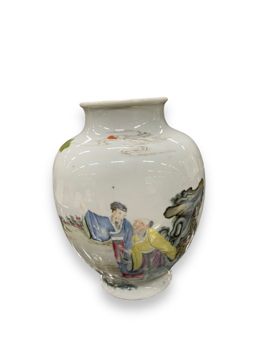 Chinese Porcelain Vase Late 18th Century Early 19th Century-photo-5