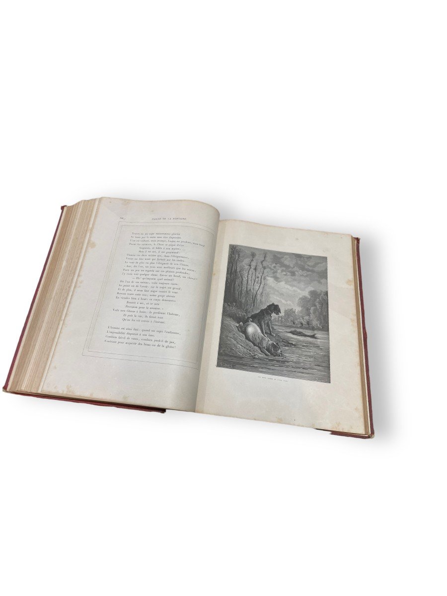 Les Fables De Lafontaine Illustrées Par Gustave Doré In-folio Daté 1868-photo-2