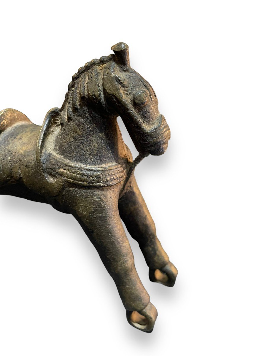 Bronze Horse Temple Toy India 19th Century-photo-4