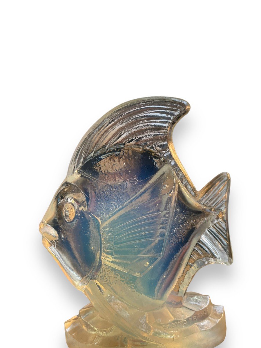 Sabino Fish In Opalescent Glass Art Deco-photo-1