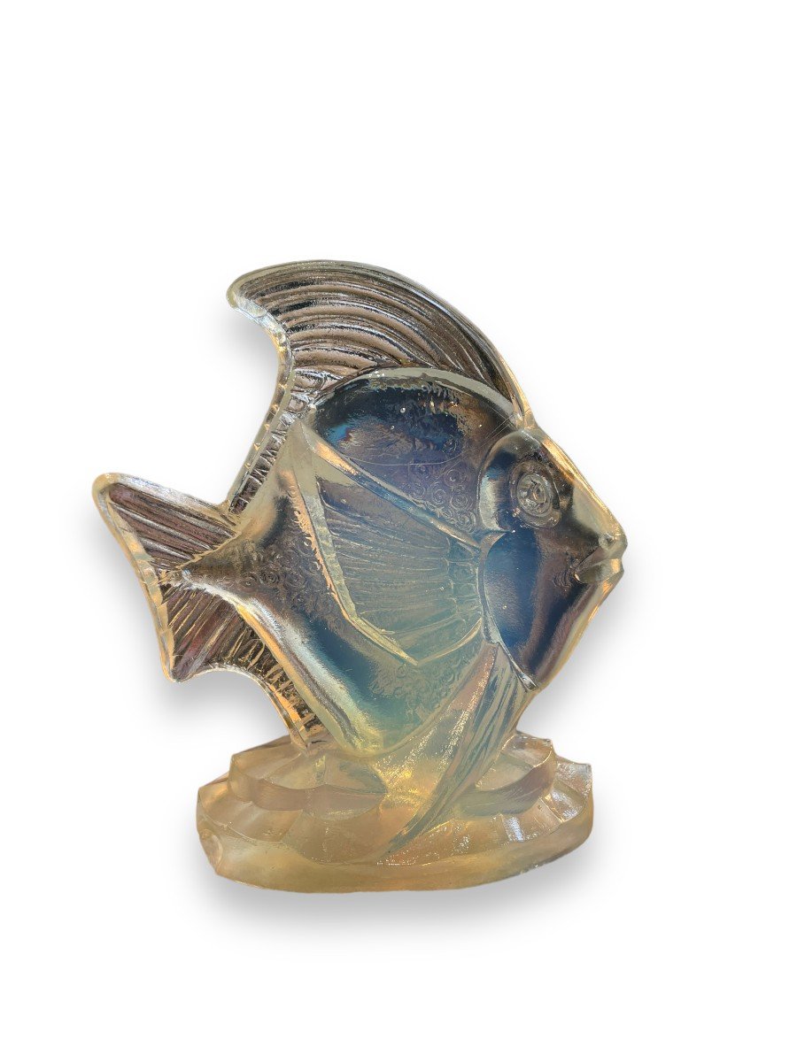 Sabino Fish In Opalescent Glass Art Deco-photo-4