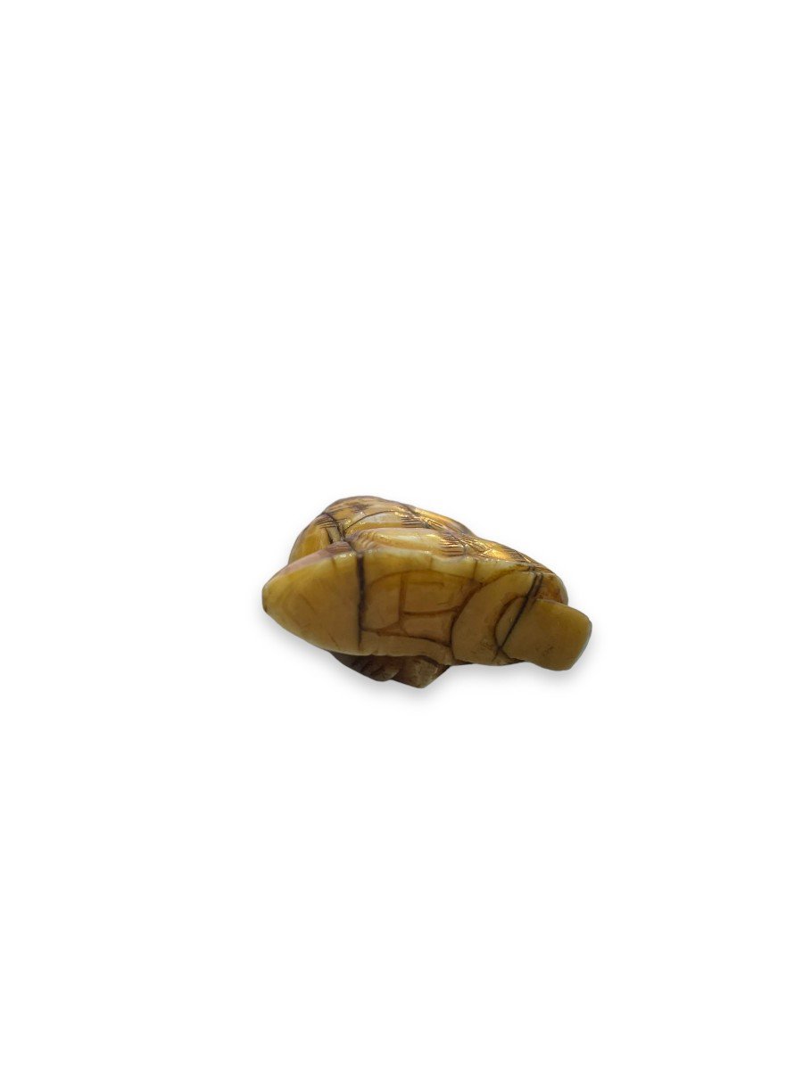 Netsuke 19th Century Character With Banner-photo-1