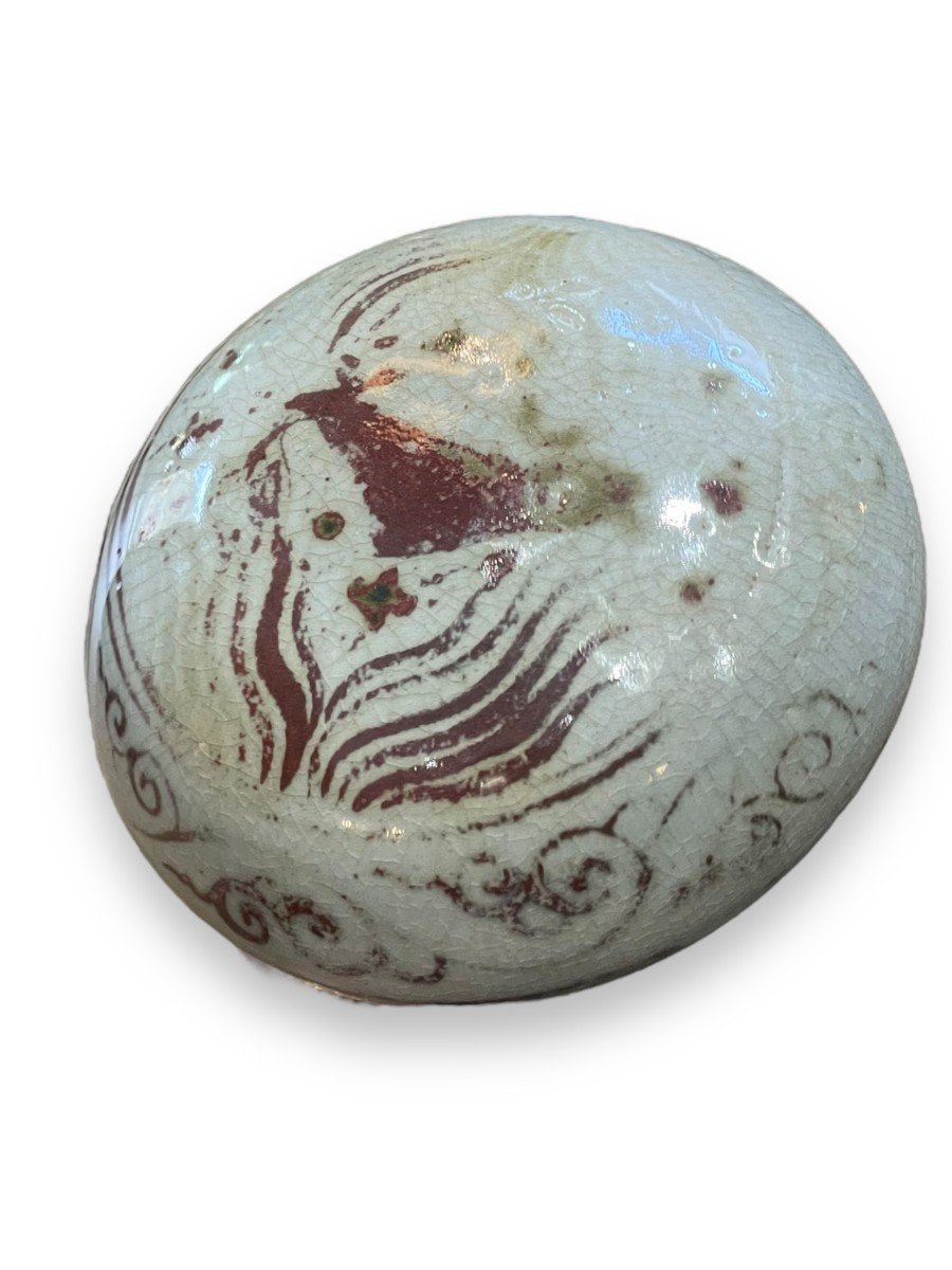 Important Chinese Candy Box In Cracked Glazed Stoneware-photo-5