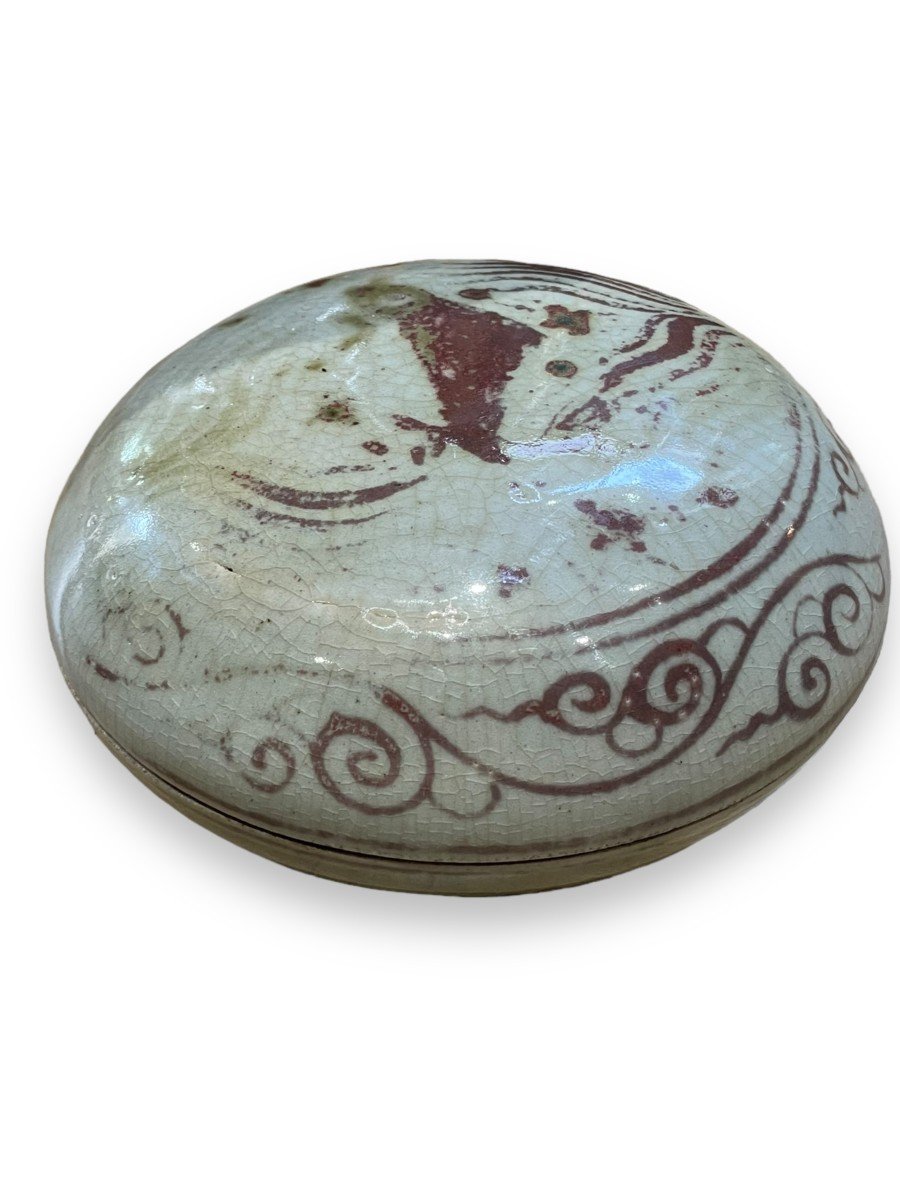 Important Chinese Candy Box In Cracked Glazed Stoneware-photo-7