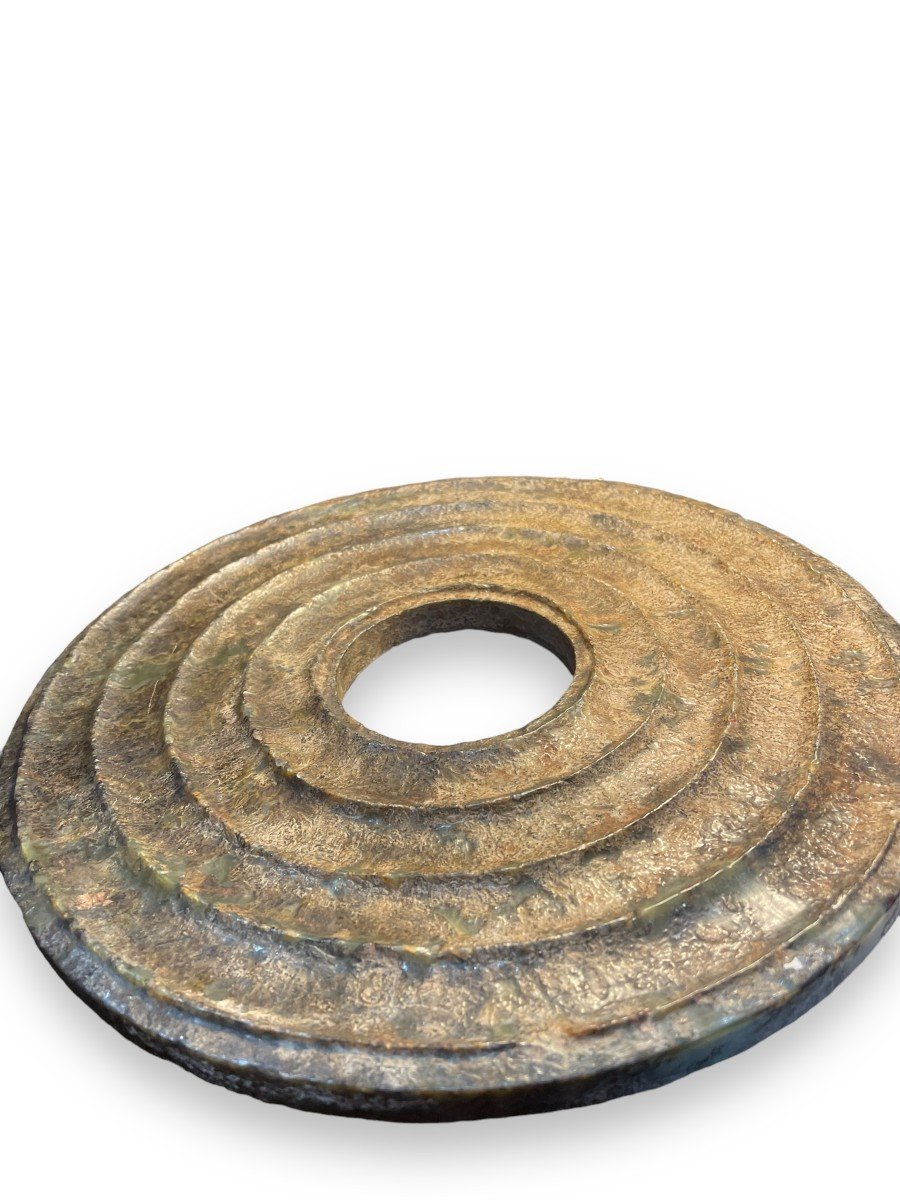 Important Bi Disc In Nephrite Stone-photo-3