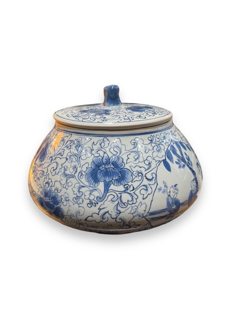 Chine Pot à Gingembre Pot à Riz En Porcelaine bleu blanc-photo-1