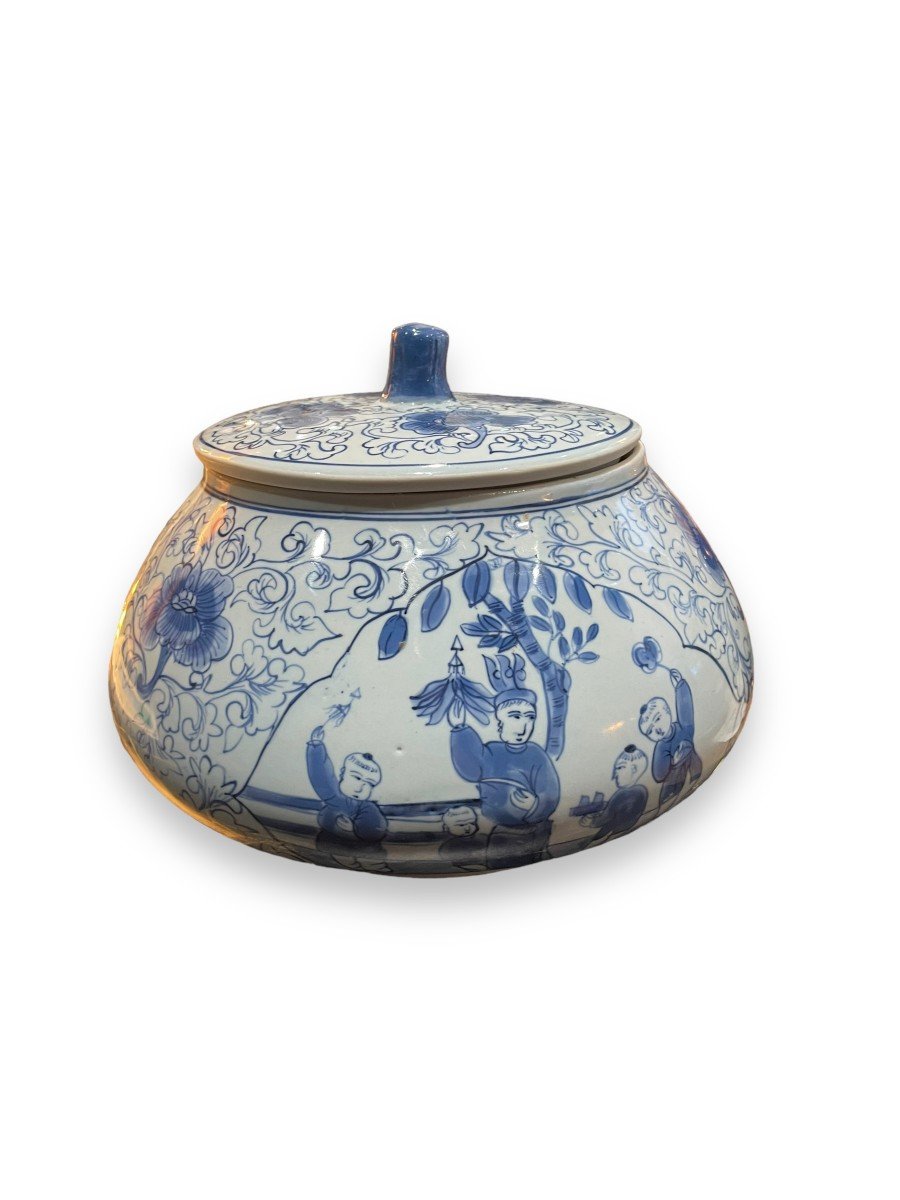 Chine Pot à Gingembre Pot à Riz En Porcelaine bleu blanc-photo-3