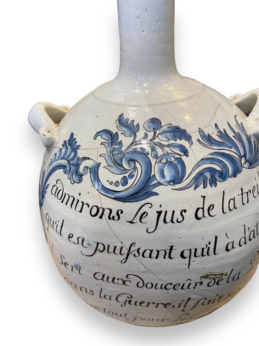 18th Century Nevers Earthenware Gourd-photo-3