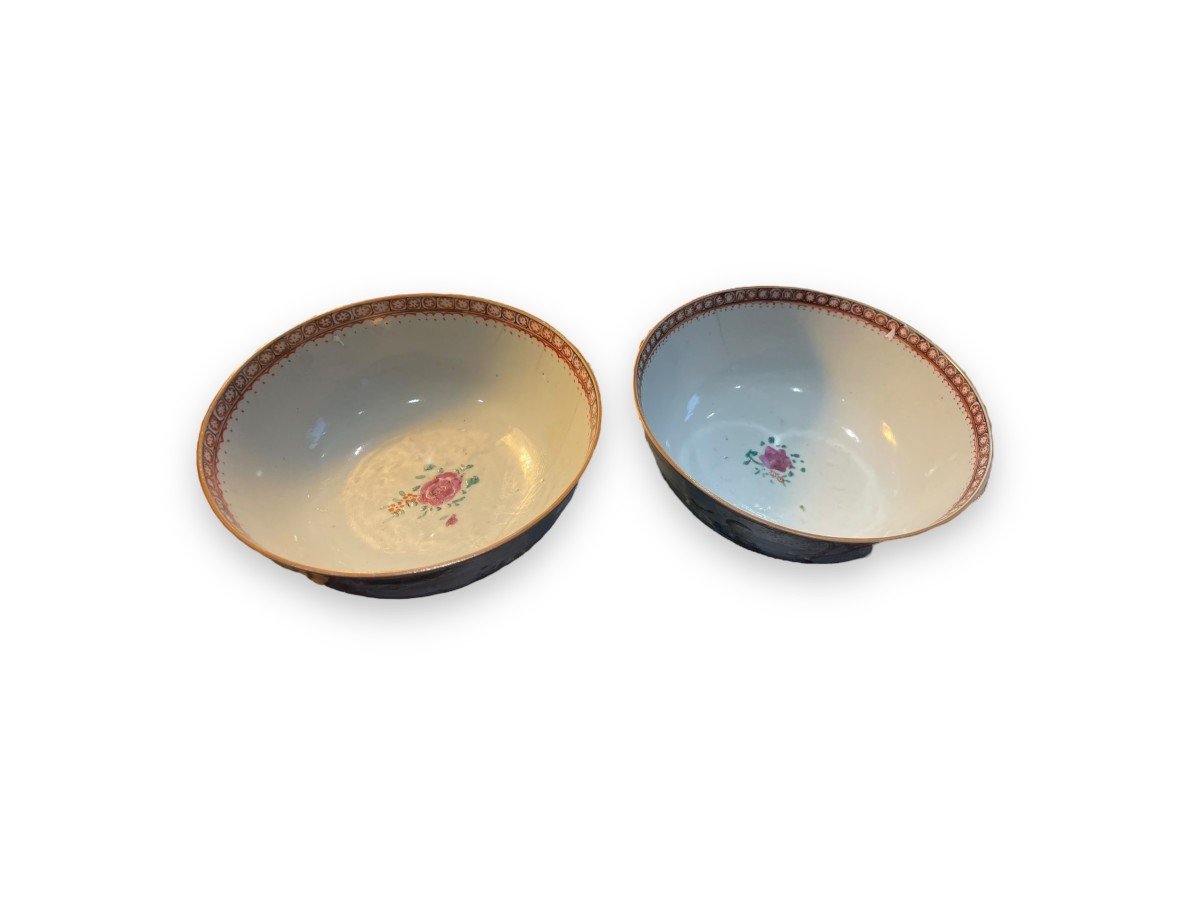 Pair Of 18th Century India Company Bowls-photo-1