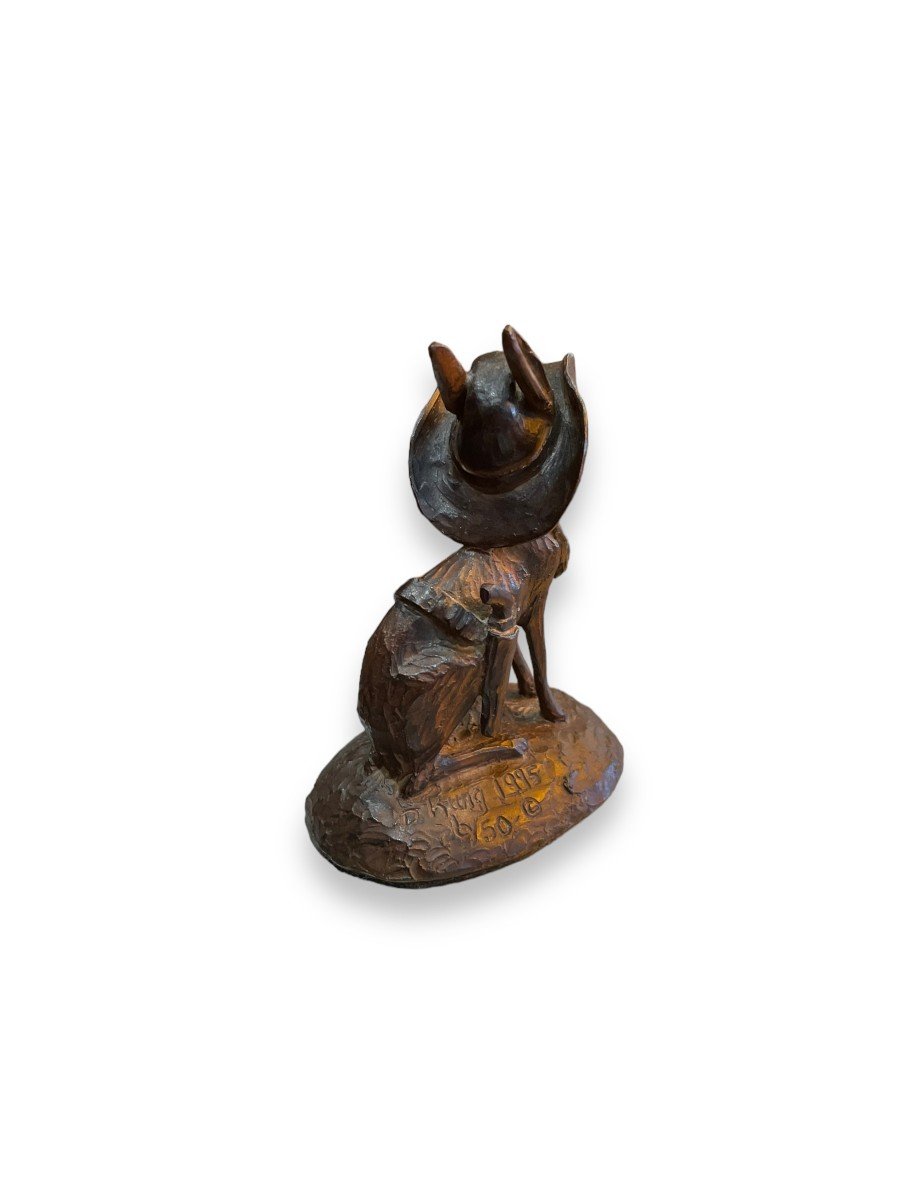 Wester Jack Amusing Rabbit In Bronze By D.kung-photo-5