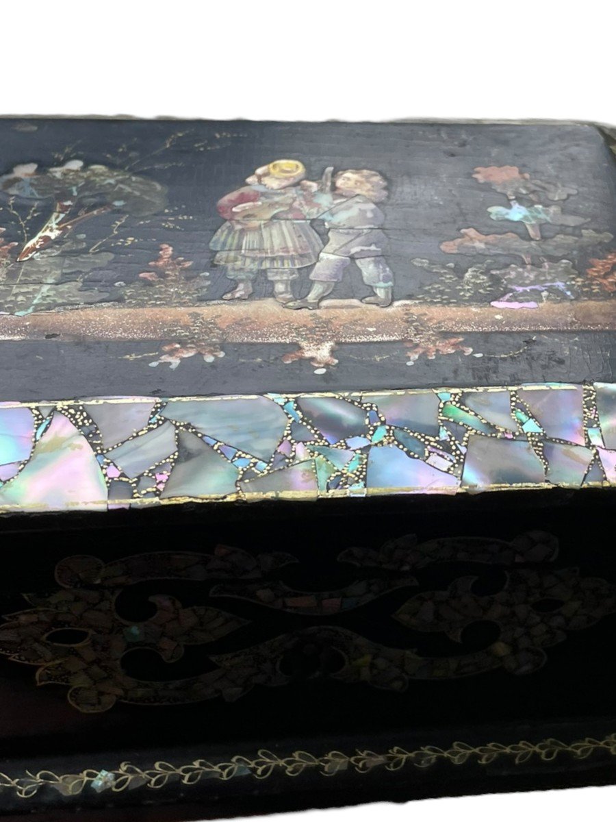 Box Decorated With Musicians, Napoleon III Period-photo-4