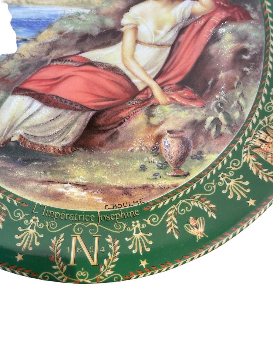 Suite Of Six Limoges Porcelain Plates Napoleon And Joséphine-photo-4