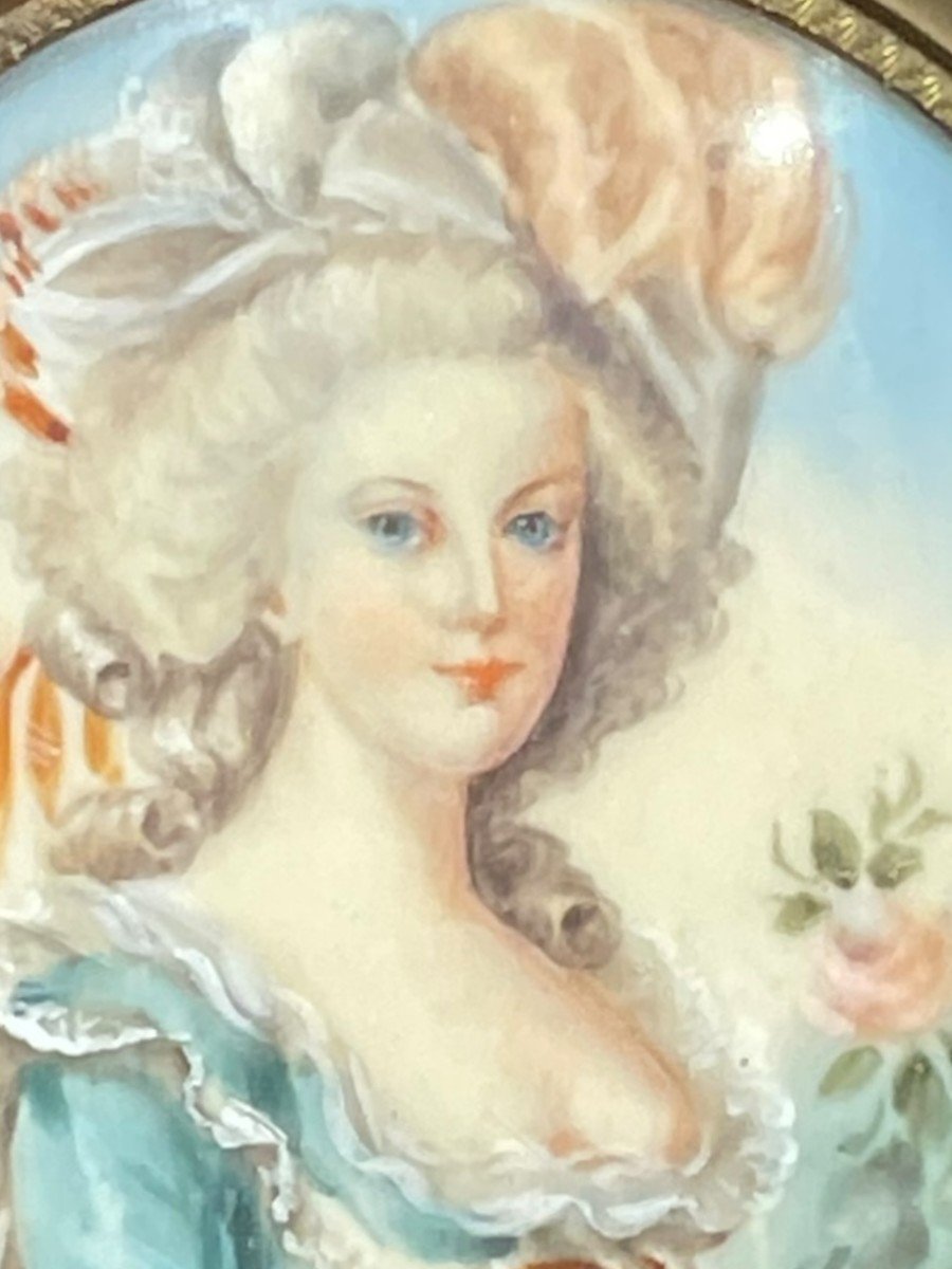 Marie-antoinette Miniature Signée J. Casimir-photo-3