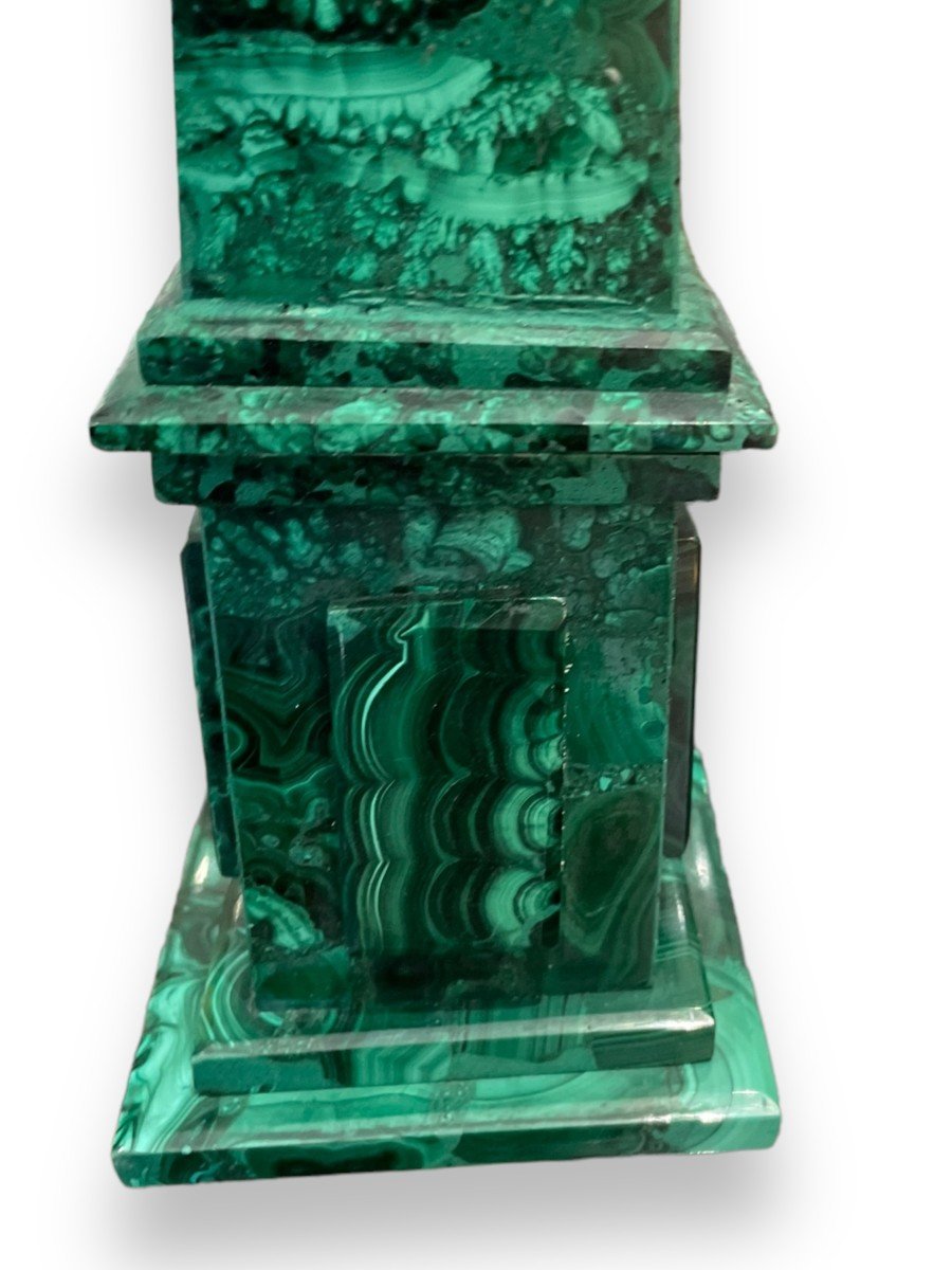 Pair Of Important Malachite Obelisks-photo-4