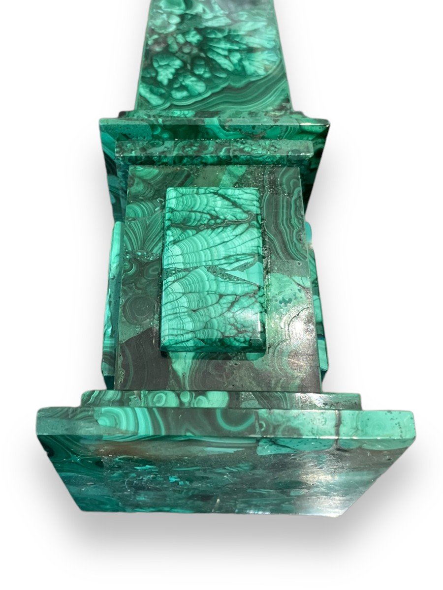 Pair Of Important Malachite Obelisks-photo-6