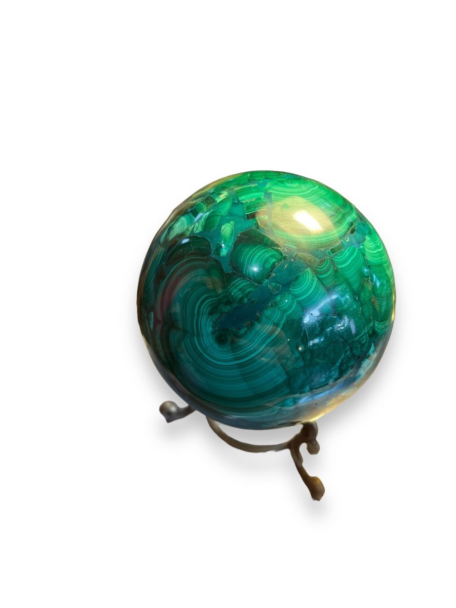 Boule Sphère En Malachite-photo-2