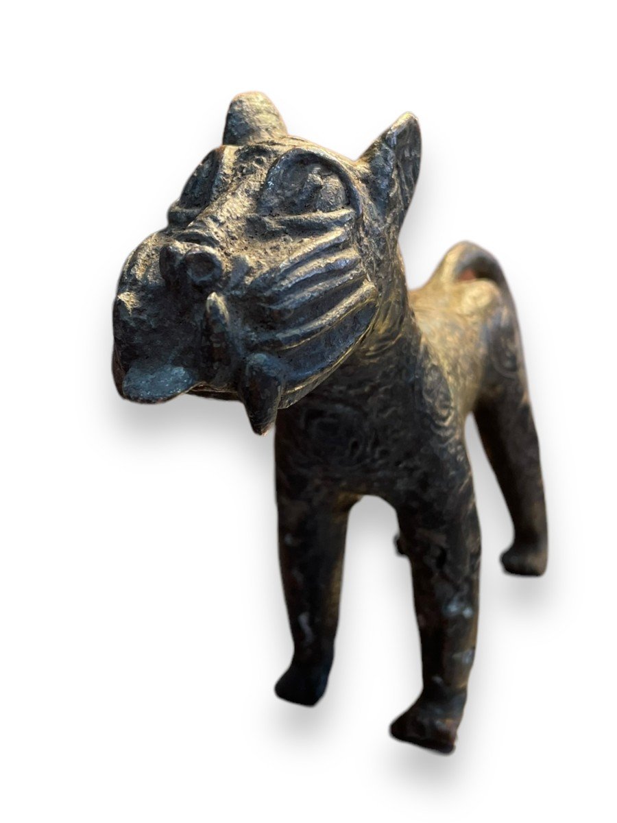 Benin Bronze Leopard Statue -photo-3