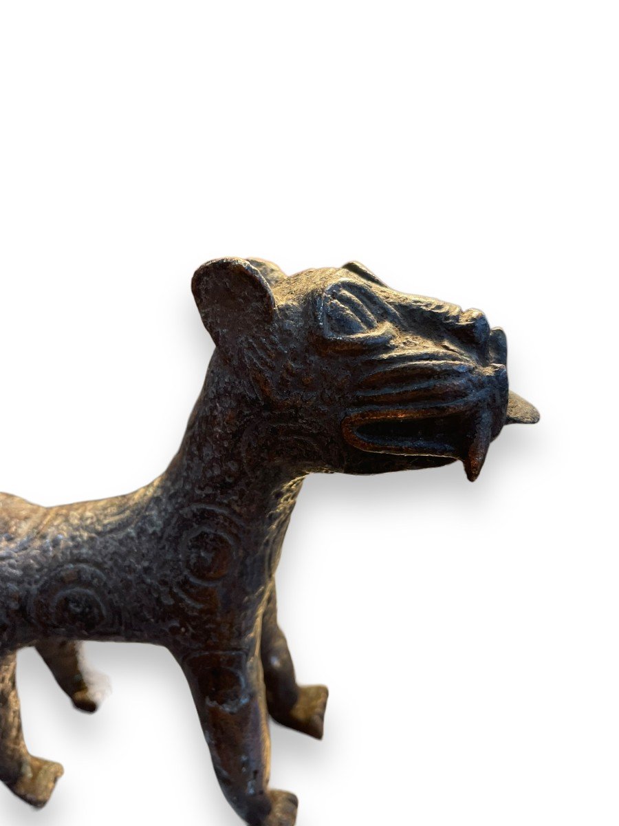 Benin Bronze Leopard Statue -photo-1