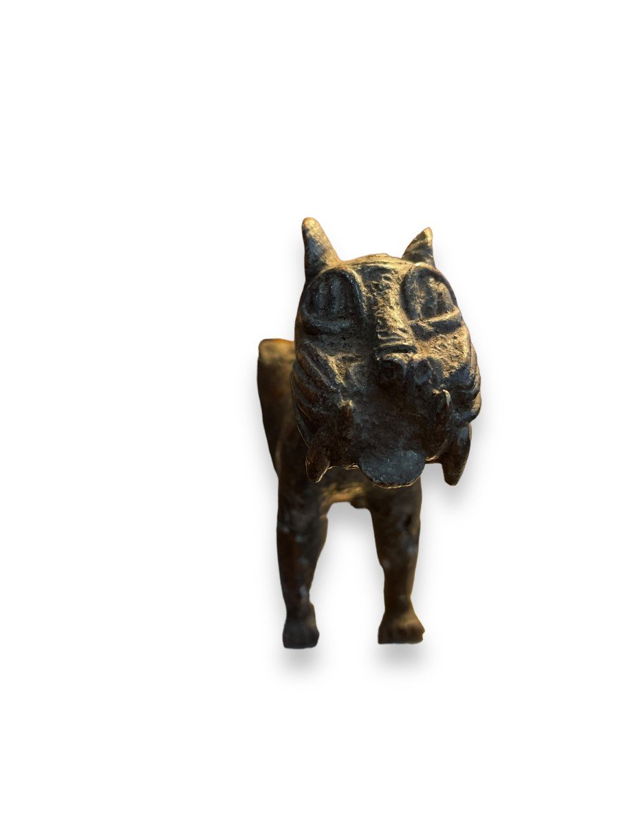 Benin Bronze Leopard Statue -photo-2